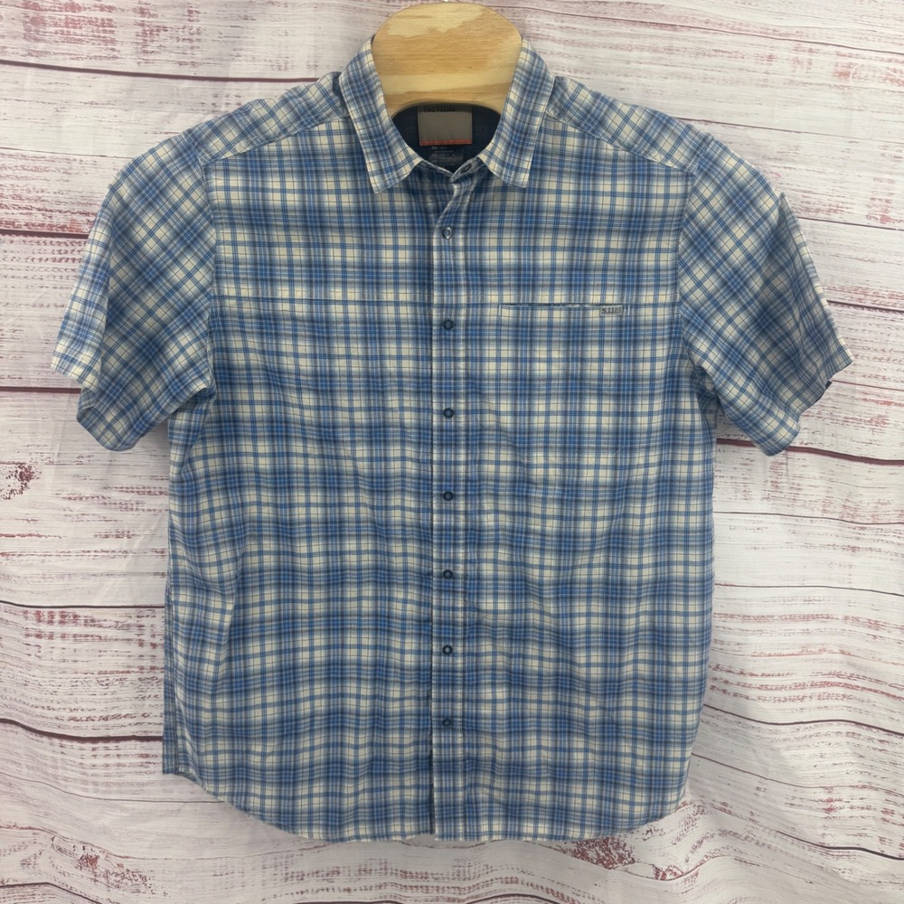 5.11‎ Tactical Shirt Mens Large Plaid Short Sleeve Button Down Casual Workwear